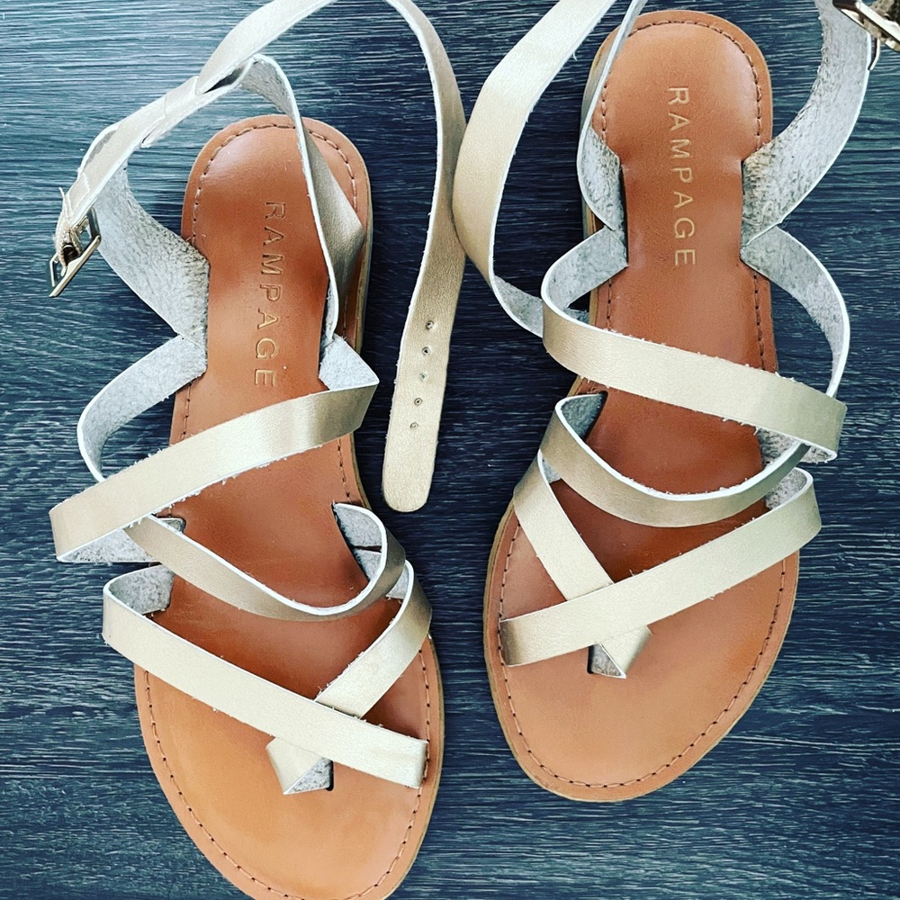 RAMPAGE gold sandals